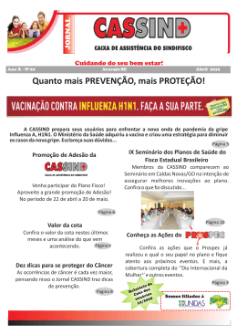 Quanto mais PREVEN&Ccedil;&Atilde;O, mais PROTE&Ccedil;&Atilde;O!