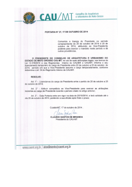 Licença do Presidente Claudio Miranda