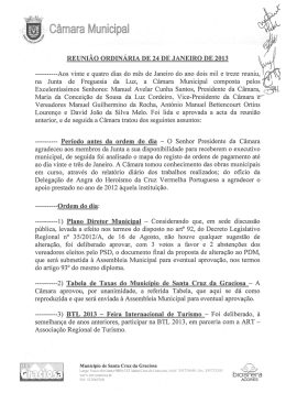 Manuel Avelar Cunha Santos, Presidente da Câmara, › ç