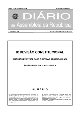 IX REVISÃO CONSTITUCIONAL