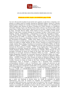 Acesse a ata desta sess&atilde;o - Conselho Nacional do Minist&eacute;rio P&uacute;blico