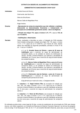 Extrato da Sess&atilde;o de Julgamento