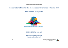 Guia Distrital da Coordenadoria 2015-16