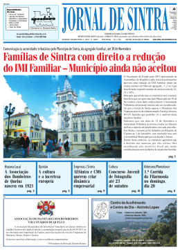 Fam&iacute;lias de Sintra com direito a redu&ccedil;&atilde;o do IMI