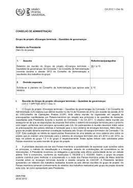 U UNI&Atilde;O POSTAL UNIVERSAL