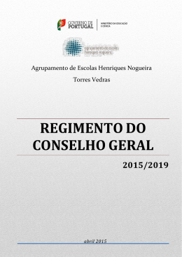 Regimento - Agrupamento de Escolas Henriques Nogueira AEHN