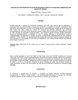 DISPOSI&Ccedil;&Atilde;O DOS RES&Iacute;DUOS S&Oacute;LIDOS EM EROS&Otilde;ES E