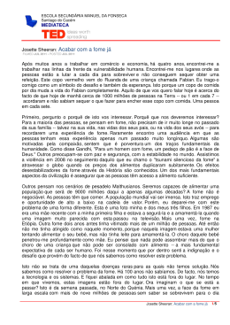 Josette Sheeran: Acabar com a fome j&aacute;