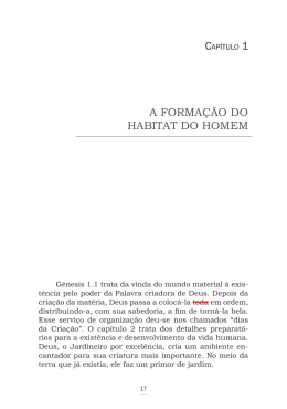 A FORMA&Ccedil;&Atilde;O DO HABITAT DO HOMEM