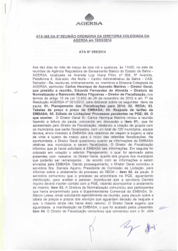 ATA N&deg; 005/2014, em 10 de Mar&ccedil;o de 2014
