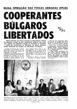 rfoi libertado o grupo de seis cooperantes b&uacute;lgaros` que havia