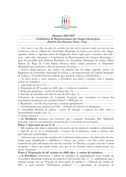 confer&ecirc;ncia de representantes dos grupos municipais da