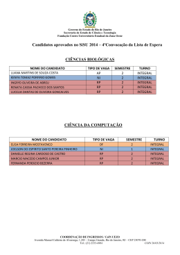 4ª Convocação da Lista de Espera - Uezo