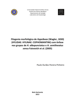 Filogenia morfol&oacute;gica de Hypsiboas (Wagler, 1830)