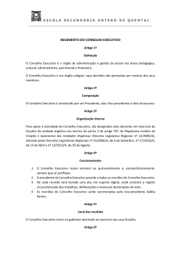 REGIMENTO DO CONSELHO EXECUTIVO