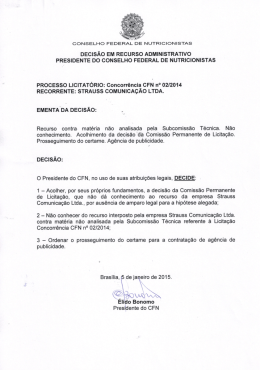 decis&atilde;o em recurso administrativo presidente do conselho federal