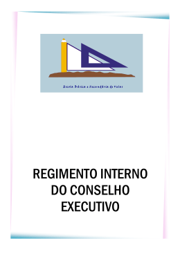 REGIMENTO INTERNO DO CONSELHO EXECUTIVO