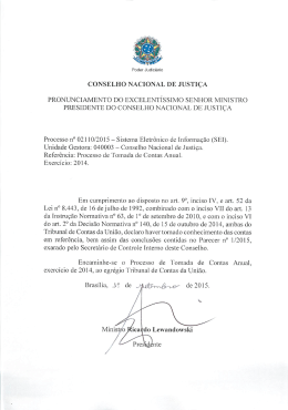 Pronunciamento do Ministro