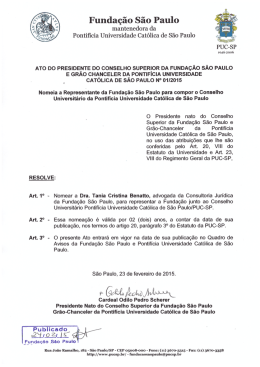 Atos do Presidente do Conselho Superior da Fundação - PUC-SP