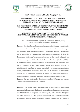 estudo das diferen&ccedil;as de g&eacute;nero num grupo de