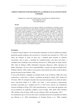 4663 STRESS E PERCEP&Ccedil;&Atilde;O DO RENDIMENTO ACAD&Eacute;MICO NO