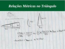 Relações Métricas no Triângulo - Cursinho Comunitário Pimentas