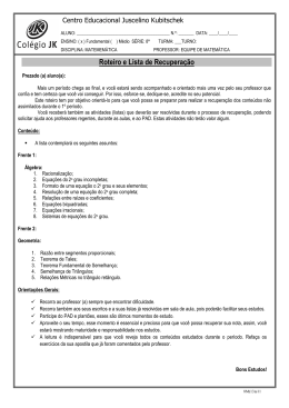 roteiro 8&ordf; s&eacute;rie
