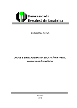 JOGOS E BRINCADEIRAS NA EDUCAÇÃO INFANTIL