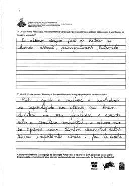 2a De que forma Almanaque Ambiental Menino Caranguejo pode