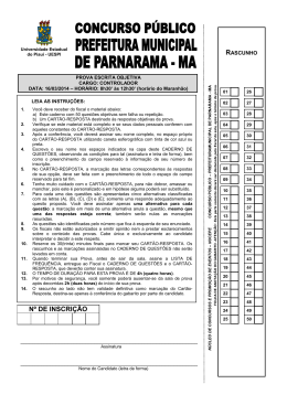 PROVA CONTROLADOR - Nucepe