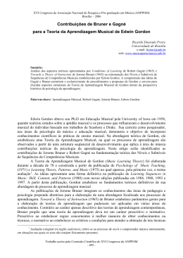 Contribui&ccedil;&otilde;es de Bruner e Gagn&eacute; para a Teoria da