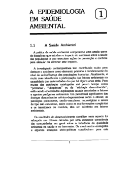 A epidemiolog&iacute;a em sa&uacute;de ambiental