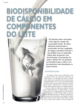 artigo 2 - biodisponibilidade de c&aacute;lcio em componentes do leite
