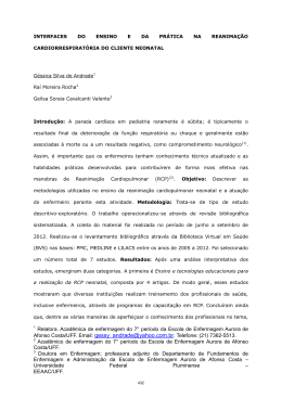 interfaces do ensino e da pr&aacute;tica na reanima&ccedil;&atilde;o