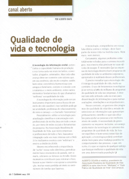 Qualidade de vida e tecnologia