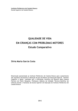 QUALIDADE DE VIDA EM CRIAN&Ccedil;AS