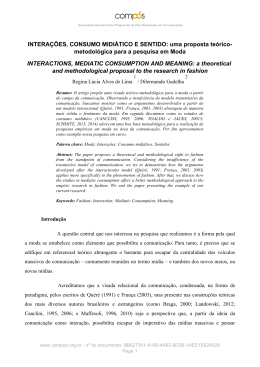 INTERA&Ccedil;&Otilde;ES, CONSUMO MIDI&Aacute;TICO E SENTIDO: uma