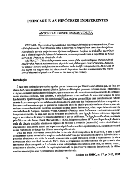 POINCAR&Eacute; E As HIP&oacute;TEsEs iNDiFERENTEs