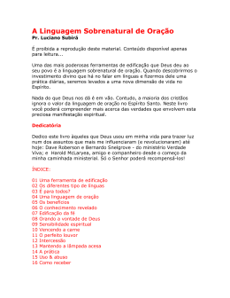 A linguagem sobrenatural de ora&ccedil;&atilde;o (Pr. Luciano