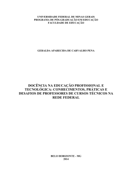 DOC&Ecirc;NCIA NA EDUCA&Ccedil;&Atilde;O PROFISSIONAL E TECNOL&Oacute;GICA