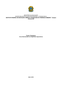Projeto Pedag&oacute;gico Curso Bacharelado em Engenharia