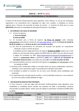 edital - Escola Profissionalizante Santo Agostinho
