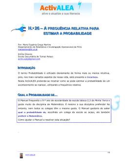A frequ&ecirc;ncia relativa para estimar a probabilidade
