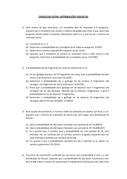 EXERC&Iacute;CIOS EXTRA - Distribui&ccedil;&otilde;es Discretas - Moodle