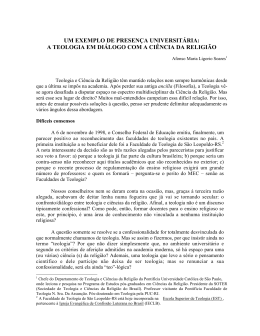 a teologia em di&aacute;logo com a ci&ecirc;ncia da religi&atilde;o