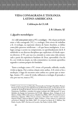 VIDA CONSAGRADA E TEOLOGIA LATINO