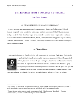 Evolu&ccedil;&atilde;o e a Teologia, Reflex&atilde;o sobre, F. Dunaway