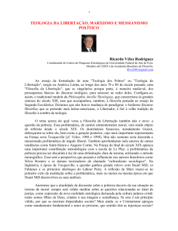 Ricardo V&eacute;lez Rodr&iacute;guez - Teologia da liberta&ccedil;&atilde;o. Instituto de