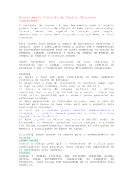 Procedimento Controle de Custos