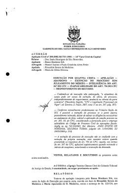 ,Ss -05 &mdash; Cuidando-se de execu&ccedil;&atilde;o n&atilde;o embargada, "o abandono